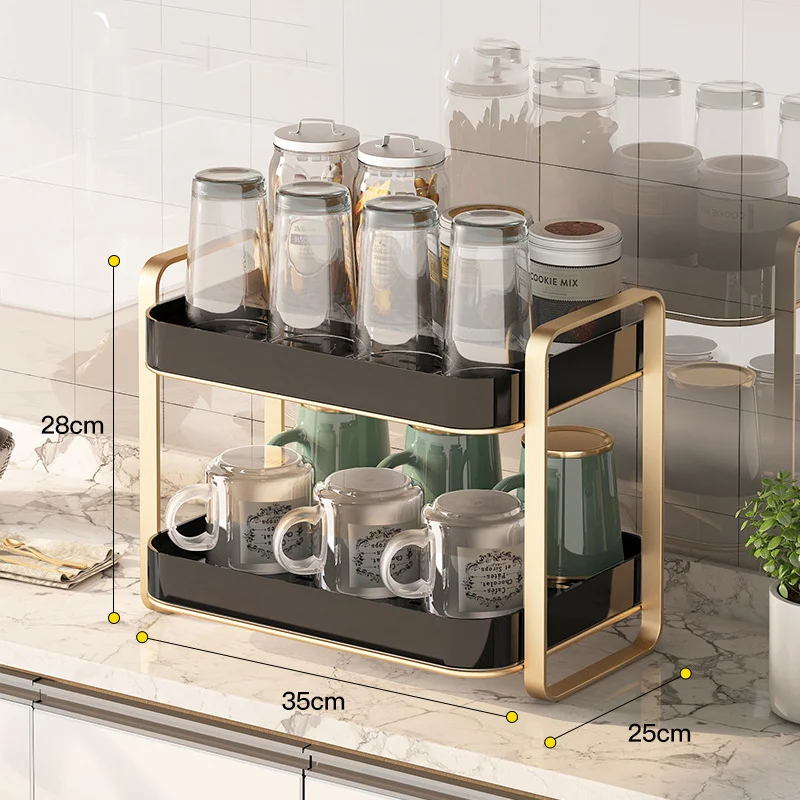 Household Tray Tabletop Multipurpose Shelf Water Glass Drying Rack Holder Official Tea Set Storage  Cup Drainer Holder