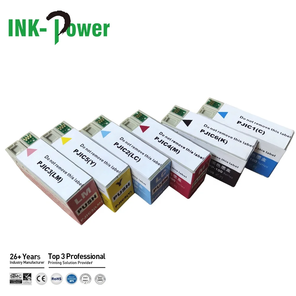 INK-POWER PJIC PJIC1 PJIC2 PJIC3 PJIC4 PJIC5 PJIC6 Premium Compatible Color Inkjet Ink Cartridge for Epson PP100 PP-100 PP 100