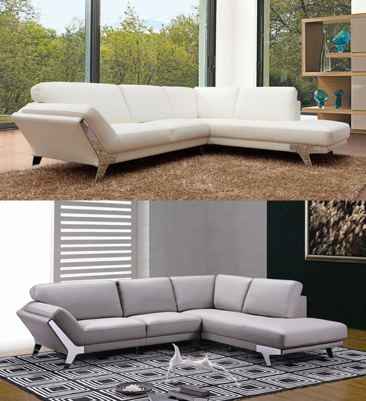 Top hot selling Modern White leather Sofa Designs for living room and villa
