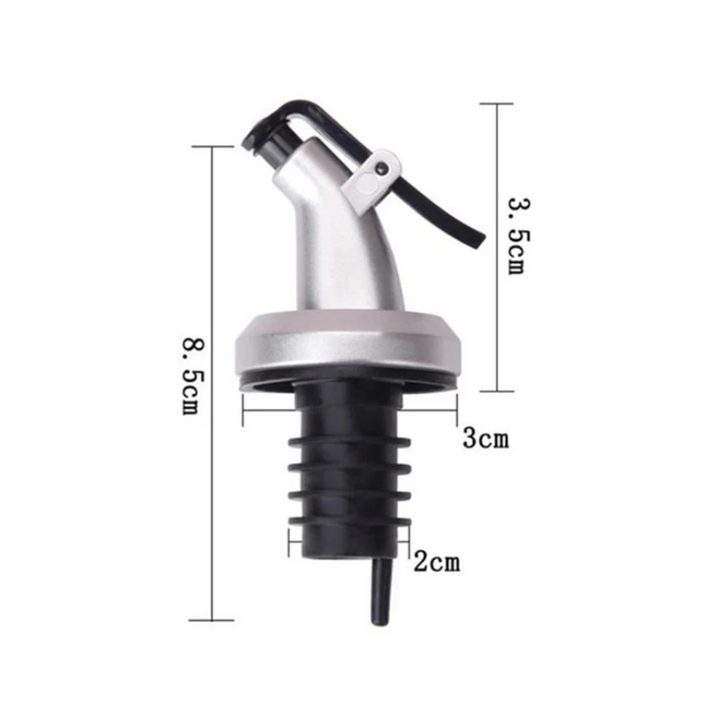 Oil Bottle Stopper Lock Plug Seal Leak-proof Food Grade Rubber Nozzle Sprayer Liquor Dispenser Wine Pourer Kitchen Tool