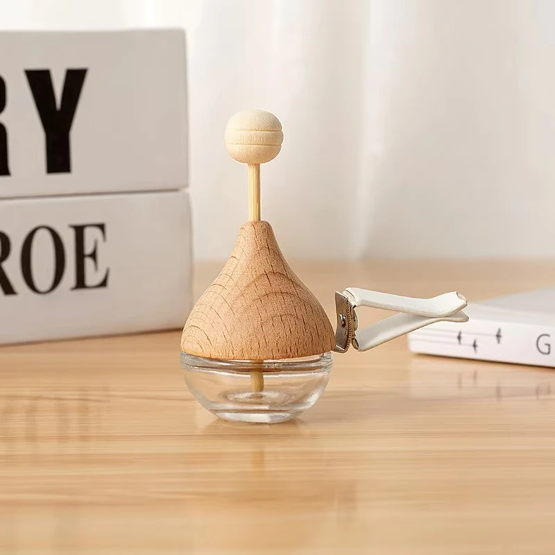 Car Aromatherapy clear empty perfume bottles 6Ml Mini Cute Glass Empty Car Hanging Perfume Diffuser Bottle