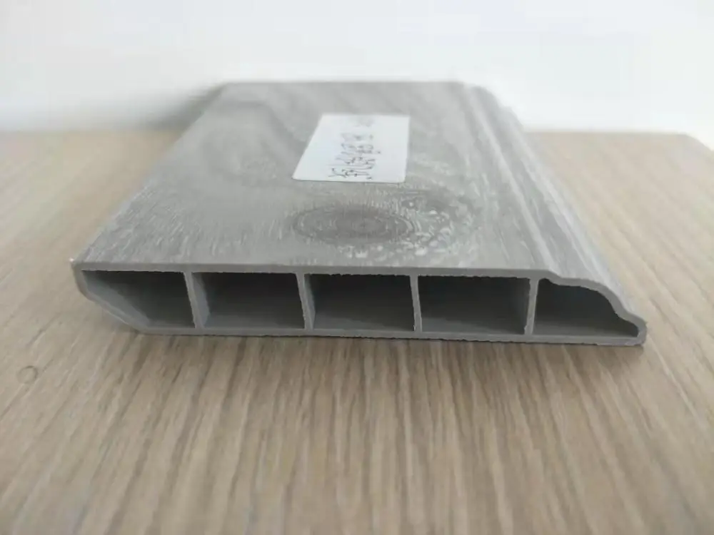 Durable 8cm width fireproof spc skirting board for floor protection