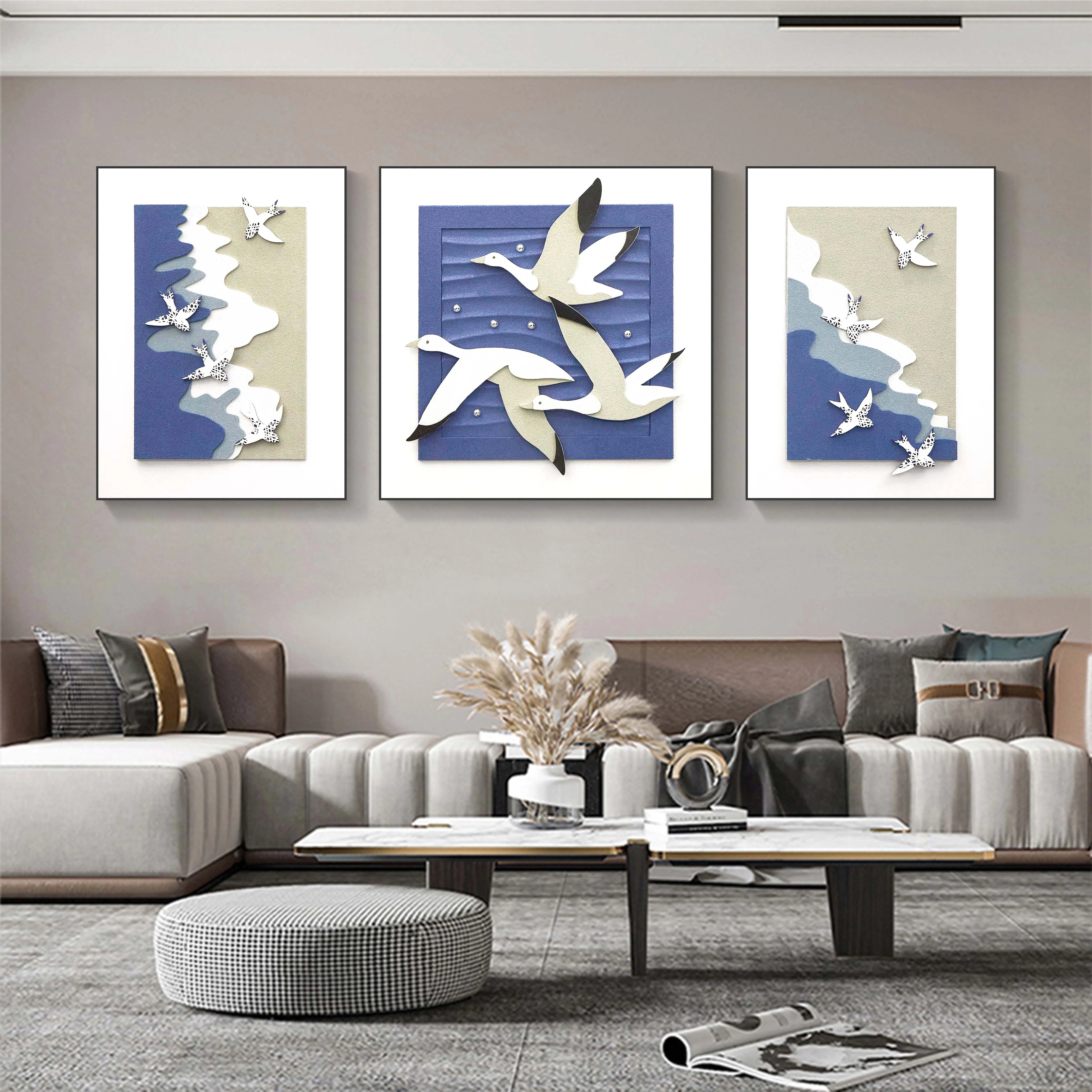 seagull decorative painting living room abstract painting modern painting wall decor for hotel office