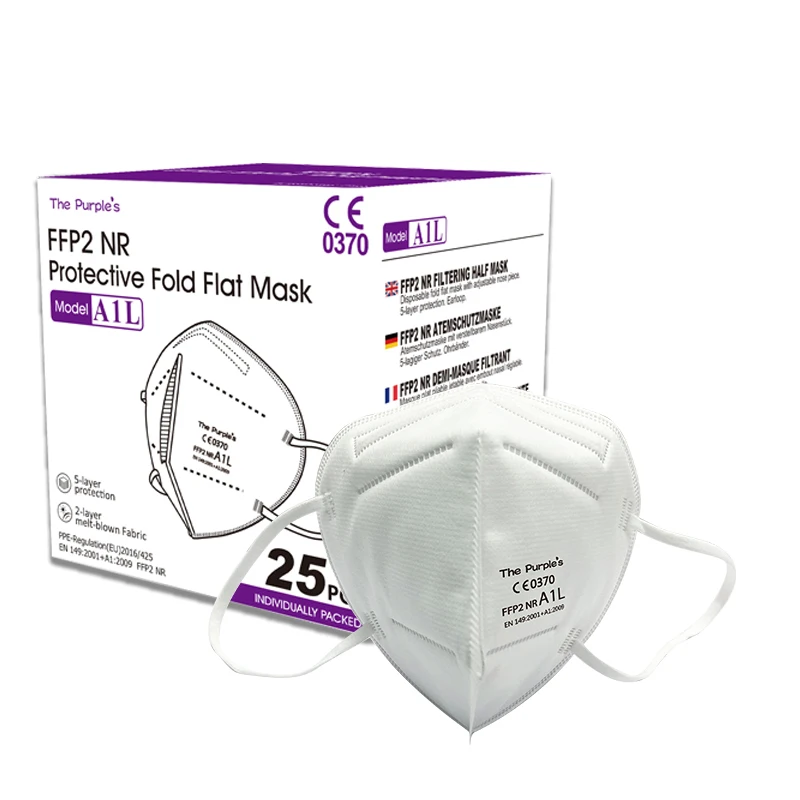 
Hotsale The Purples FFP3 FFP2 Mask Authentic CE EN149 KN95 FFP2 Respiration Mask A1L Mascherine Cheapest FFP2 without Valve 