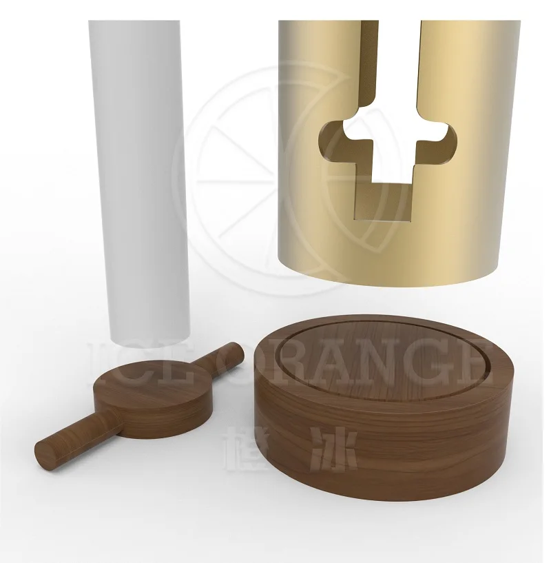 2024 Ramadan Wood and Metal Height Adjustable Candle Holder with Mosque Elements Skeleton for Home Decor