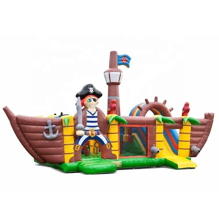 Adults Party Used Large Pirate Boat Inflatable Slide Castle Combo Inflatable Air Castle Bouncy House Inflatable Jumping Castle