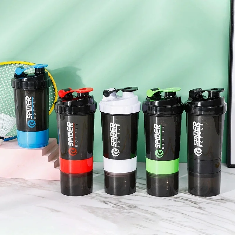 Custom Logo BPA Free Colorful 600ml Gym Sports Plastic Shaker Bottle For Protein With Mixing Ball