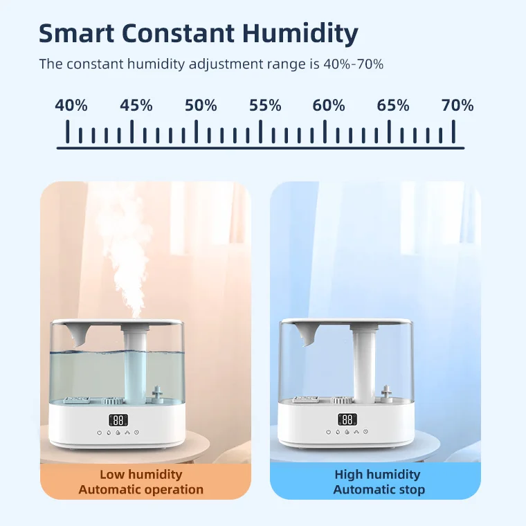 Ультразвуковой туманообразователь и постоянной влажности очистки воды стерилизация регулируемый уровень влаги гостиная умный увлажнитель