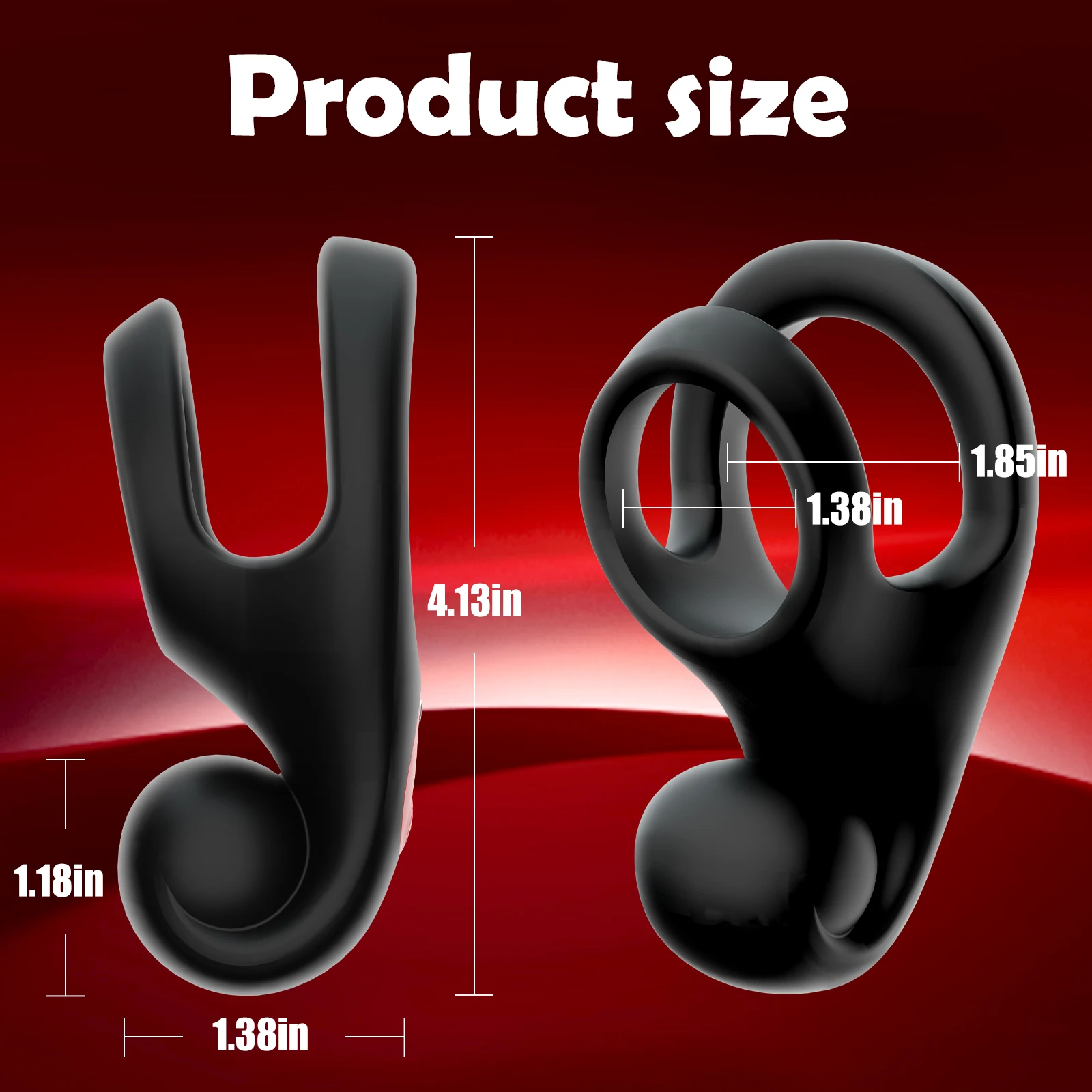 Vibrating Cock Ring double ring vibration 10 speed delay ejaculation penis exerciser couples share shock erotic products