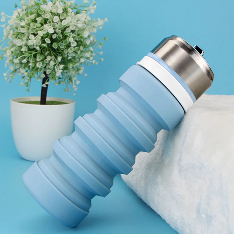 2023 New High Quality Large Capacity Folding Water Cup Portable Silicone Folding Unbreakable Water Cup