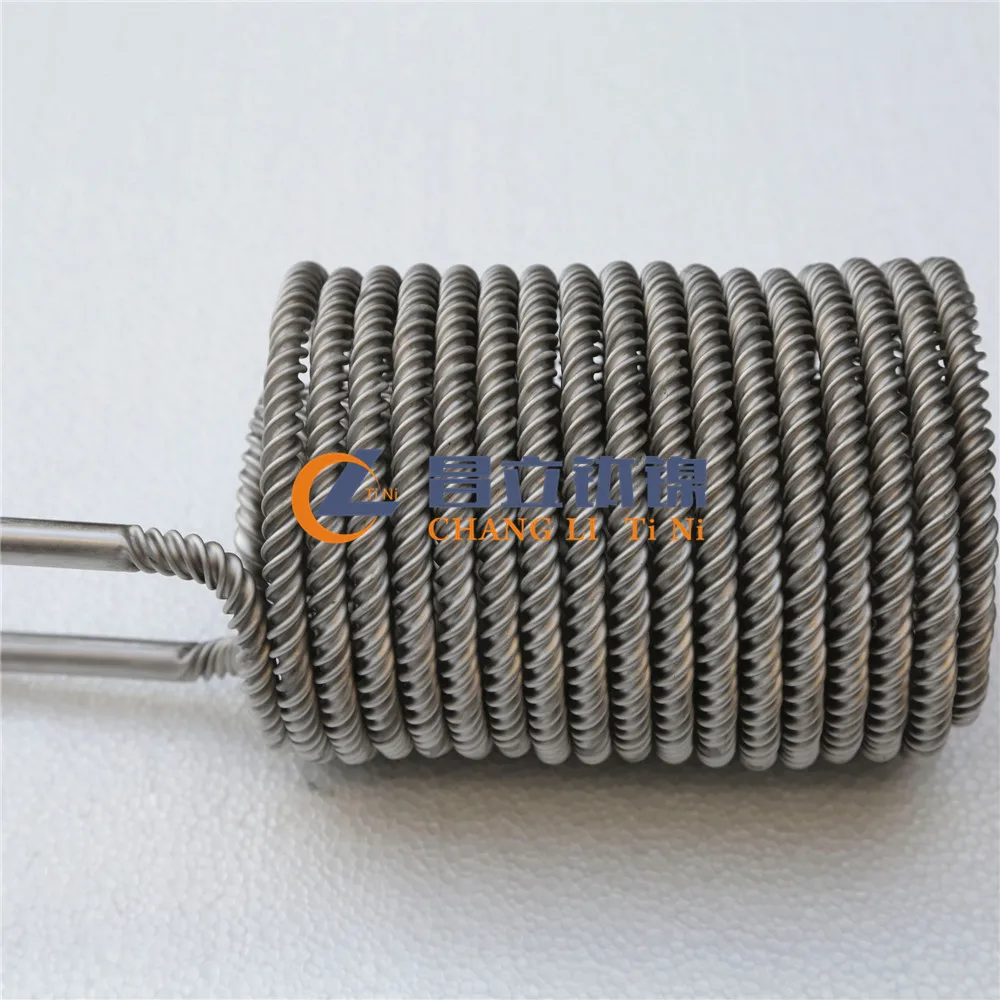titanium coil heat exchanger with spiral tube