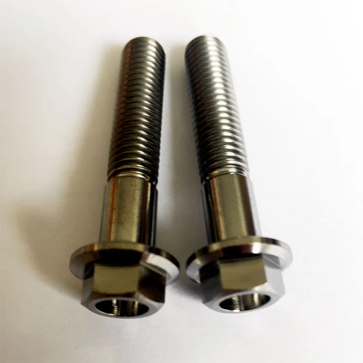 factory price of M8X45x1.25mm Titanium Flange Bolt flange screw motorcycle fasteners