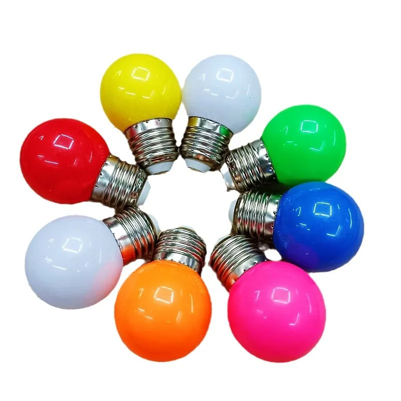 Ip65 Водонепроницаемая уличная декоративная светодиодная лампа 1 Вт E27 B22 мини многоцветная G45