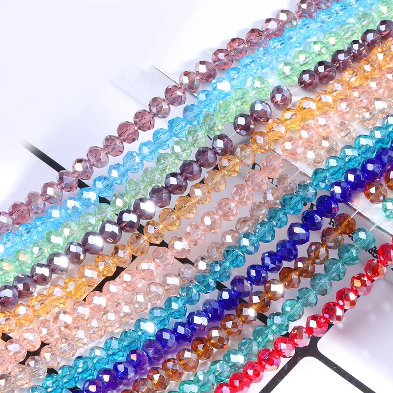 Xichuan AB Series 18 Colors Loose Stone Glass Crafts Waist Flat Crystal Beads Jewelry Finding Accessories For Necklace Earring