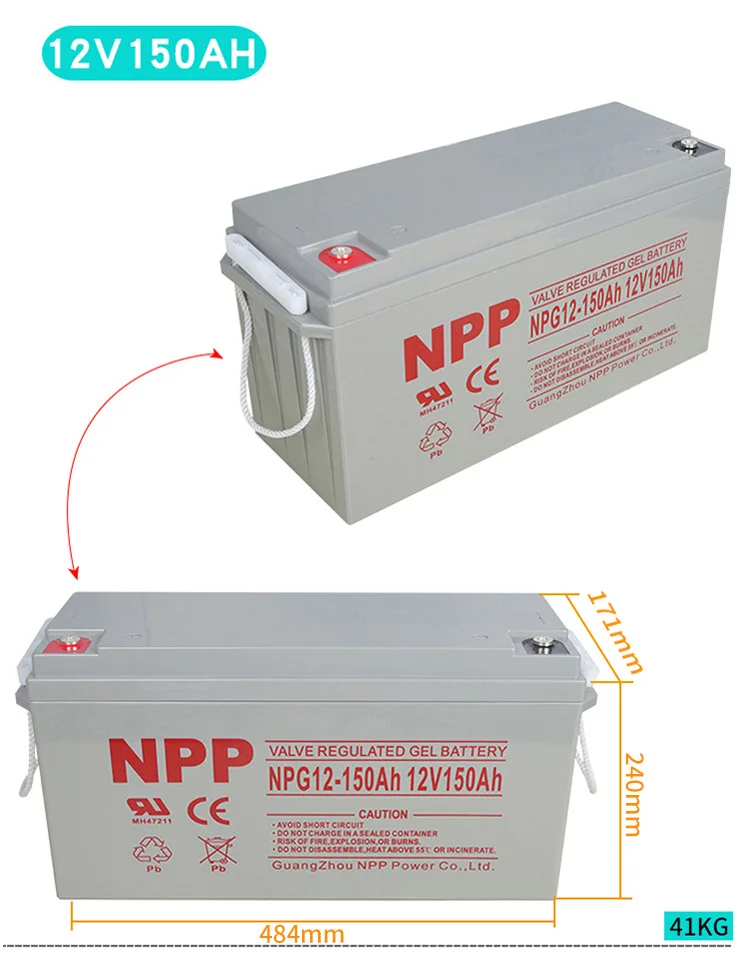 High Quality Long Life Gel Battery Suitable for Home Solar System 12V 150ah Batterie Gel 12v 200ah storage Lead Acid Battery