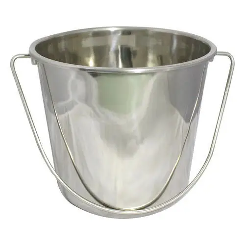 Pail Bucket- Stainless Steel Pail For Animal feeding