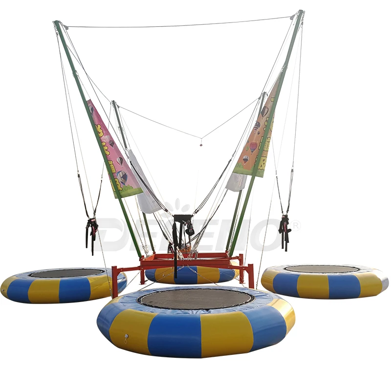 Большой прямоугольный реверс-батут для парка развлечений, привлекательный задний двор для детей и взрослых, прочный полиэстер