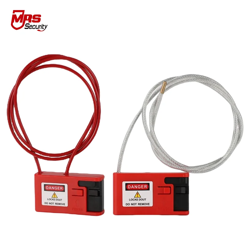 Master keys padlock adjustable wire lock security cable lockout adjustable cable safety padlock