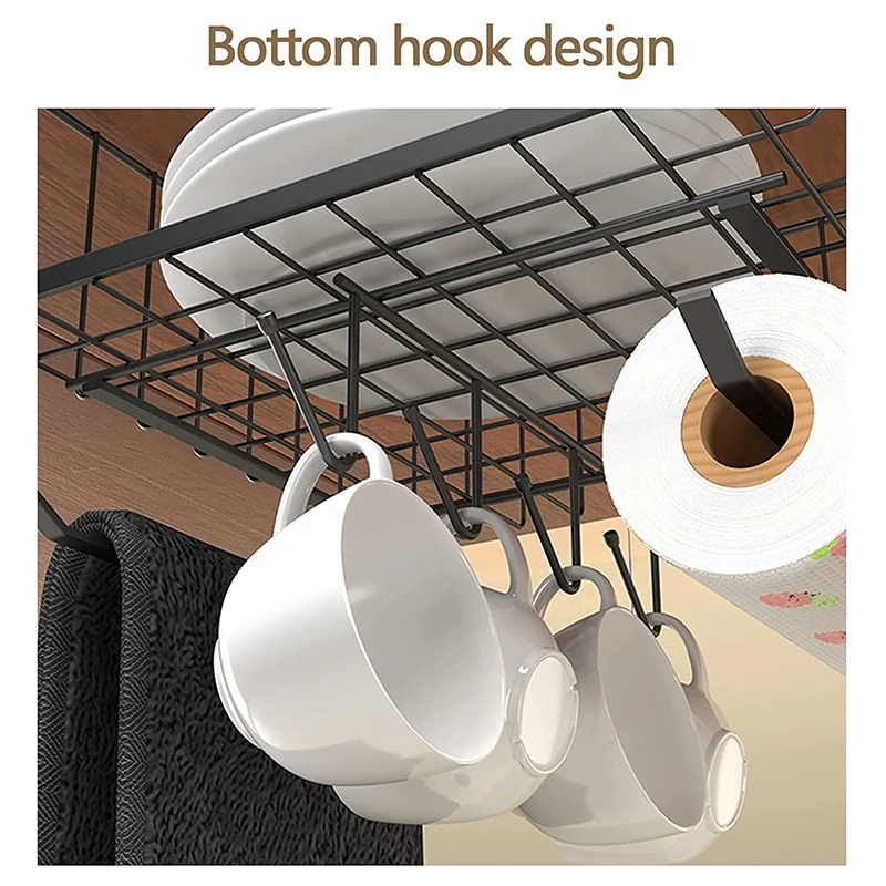 Простая металлическая корзина под полку Проволочная стойка подвесные корзины для хранения кухни кладовой