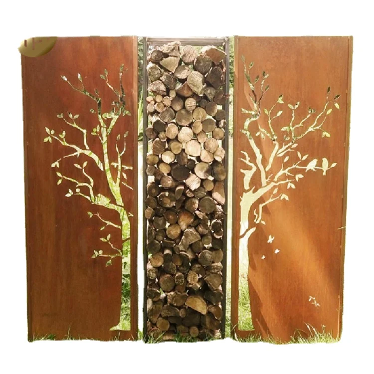 Cheap Durable Corten Steel Rusty Metal Decoration Screen Divided Panel