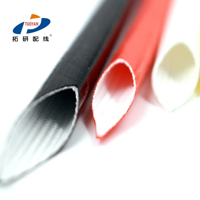 insulation tube ROHS certificated silicone fiberglass sleeveing