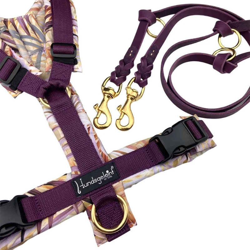 Cordura Fabric Pet Harness 3M Reflective Lightweight Breathable Harness High-Strength Adjustable and Durable Harness for Big Dog