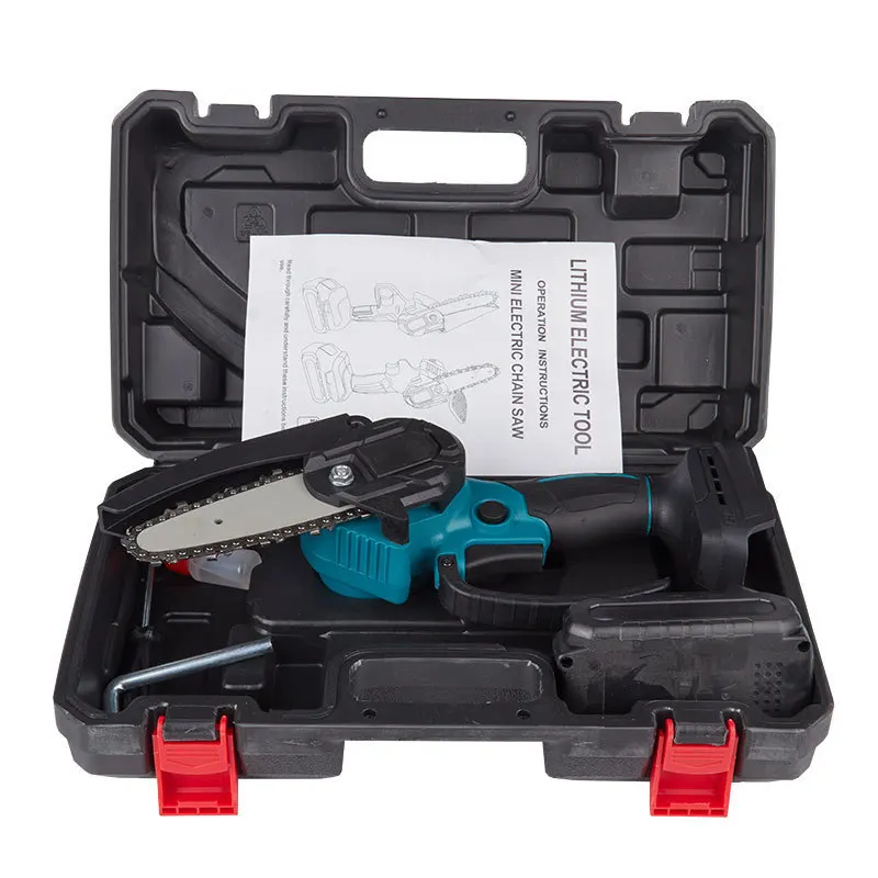 High power 4in 6in electric chain saw garden pruning logging tools handheld electric lithium chainsaw