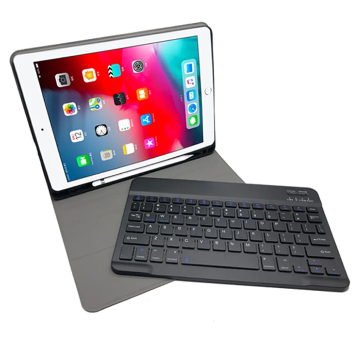 Most Popular Good Quality BT Keyboard for iPad pro10.5 10.2 Wireless Keyboard Leather Case