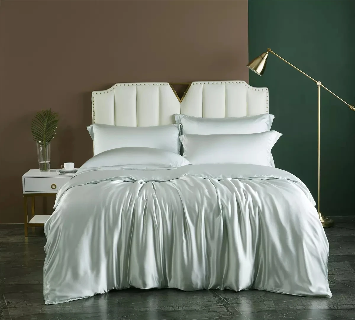 Best Selling European Fashion Real Silk Bed Linen Sets 100% Mulberry Silk Satin Bedding Sheets