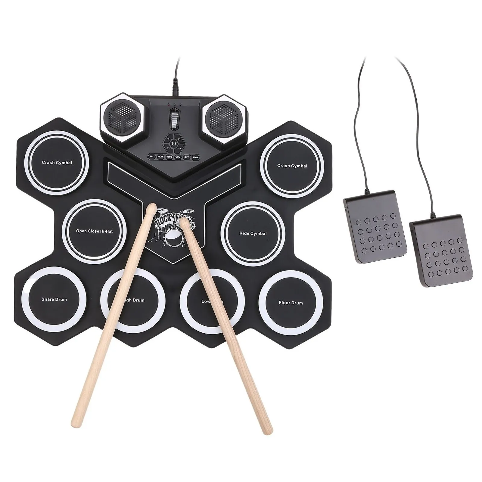Foldable Silicone Roll Up Electronic Drum Sets Drum Kit for Beginners Practicing