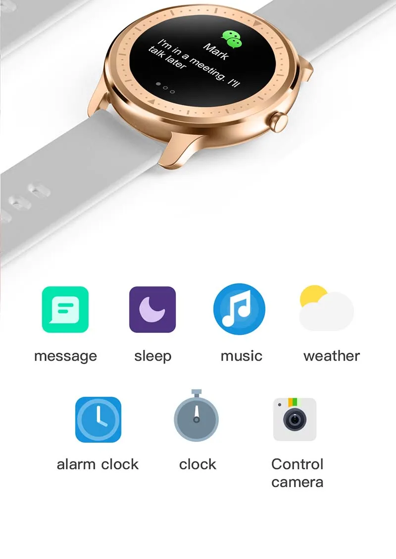 2021 Multiple Watch Face Best Power Saving Round Touch Screen Clock Watch Gold Relogio P70 Smart Band for Lady Men Elderly