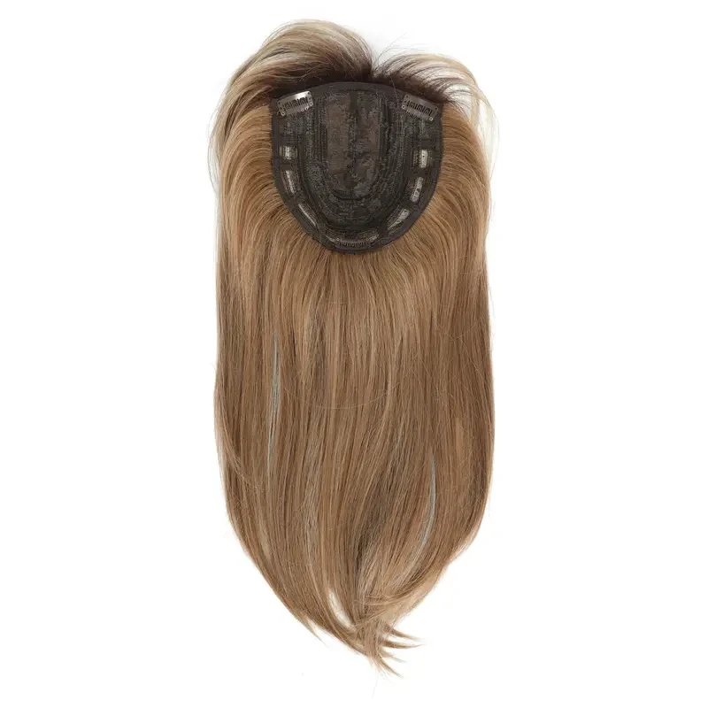 2024 New Style Women Hair Extensions Breathable Invisible Mono Toupee With Clip Human Hair Toppers For Women