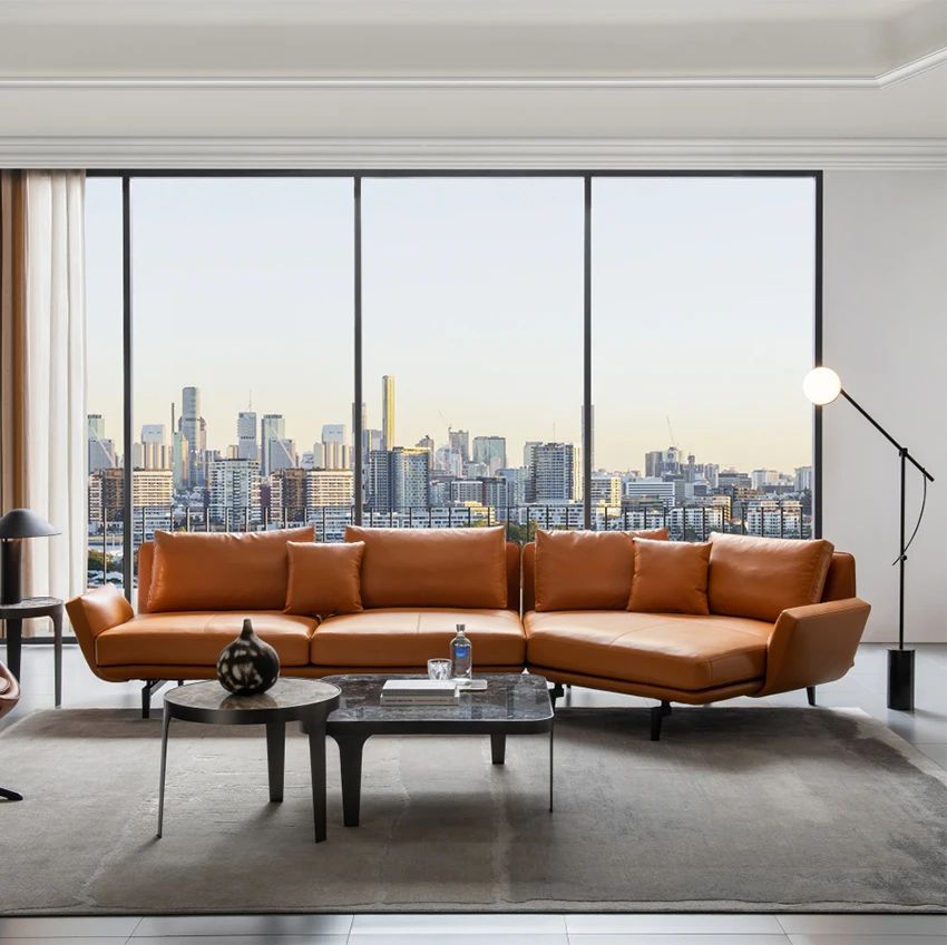 Modern Couch L Shape Sectional Sofa Lobby Sofa Living Room Furniture For Villa