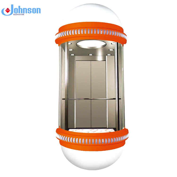 New safe systems outdoor glass lift transparent stainless steel elevator