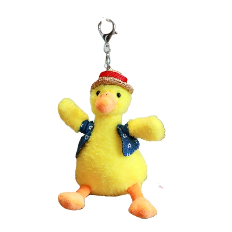 small duck stuffed toy action figure backpack small pendant lace key chain accessories