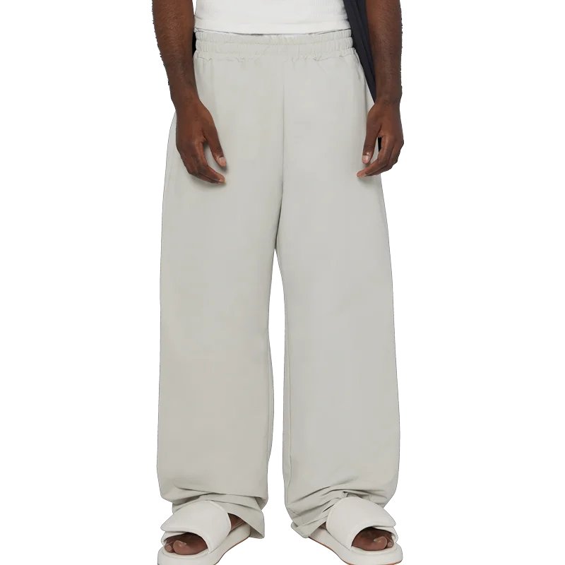 luxury french terry custom straight leg sweatpants cotton heavy weight fleece wide leg oversized baggy sweatpants
