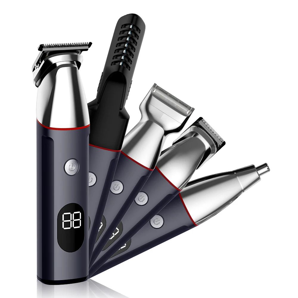 LiLiPRO 5 IN 1 Electric Hair Clipper Barber Razor Shaver Beard Men Shaving Machine Cutting Nose Body Facial Hair Trimmer