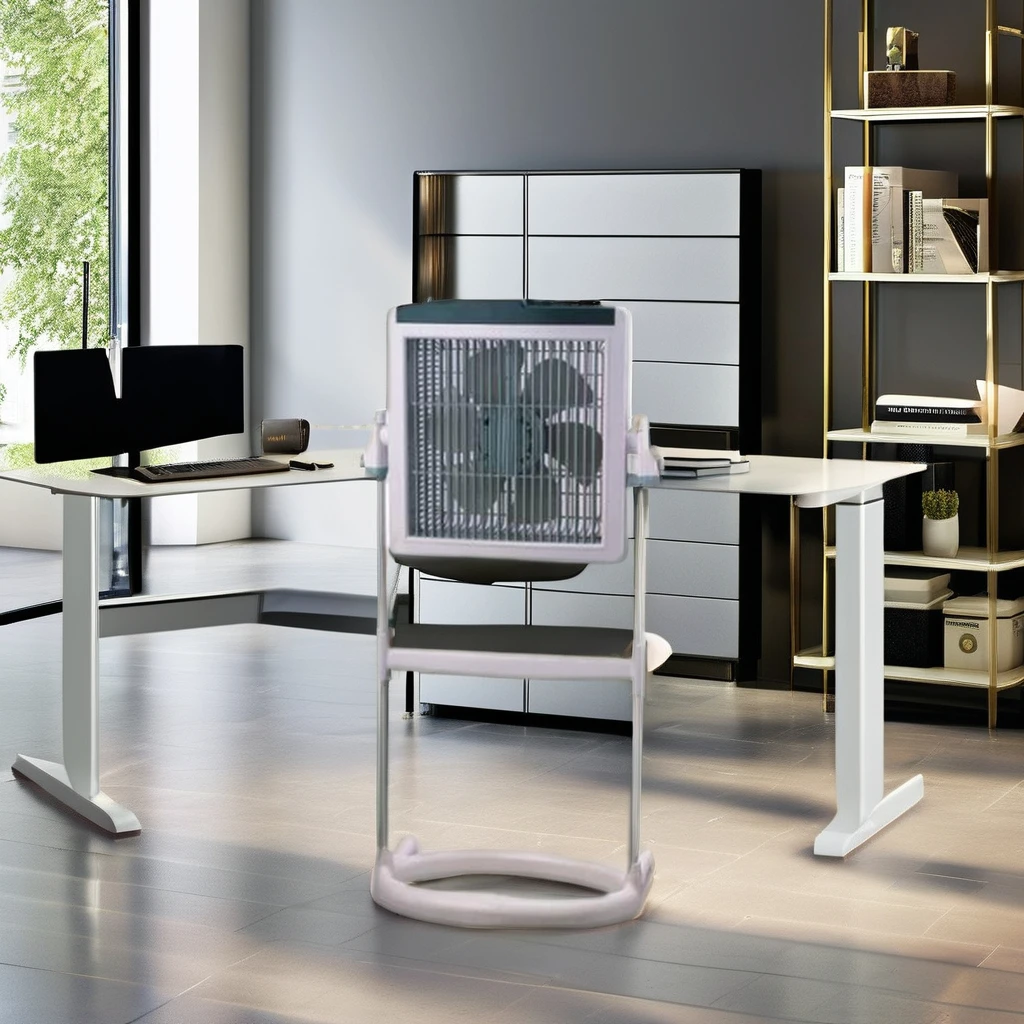 Wholesale 12-Inch Industrial Metal Box Fan Electric Mini Office Desktop Fan with Retractable Height Bracket Table Installation