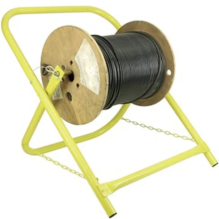 JH-Mech Foldable Transport Wiring Spool Storing Rack Max Weight 100 Lbs Carbon Steel Cable Wire Caddy