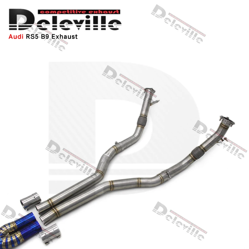 Catback  Exhaust With Valved For Audi RS4/RS5 B9/B9.5 2.9T 2017-2023 Exhaust Titanium Pipe Muffler  Exhaust System