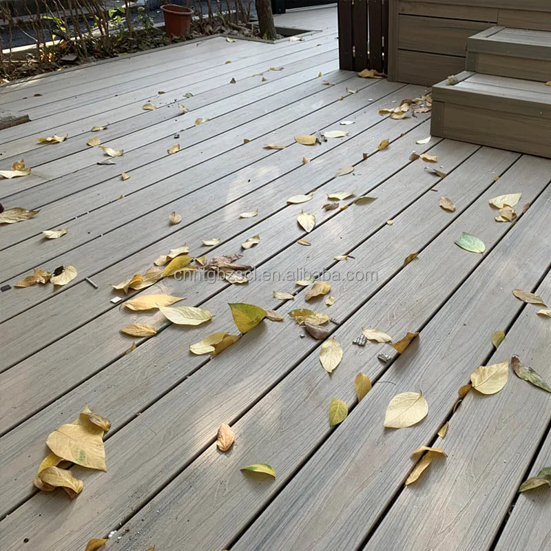 Exterior flooring Easy install Co-extrusion Wpc composite bamboo Decking boards flooring outdoor exterior