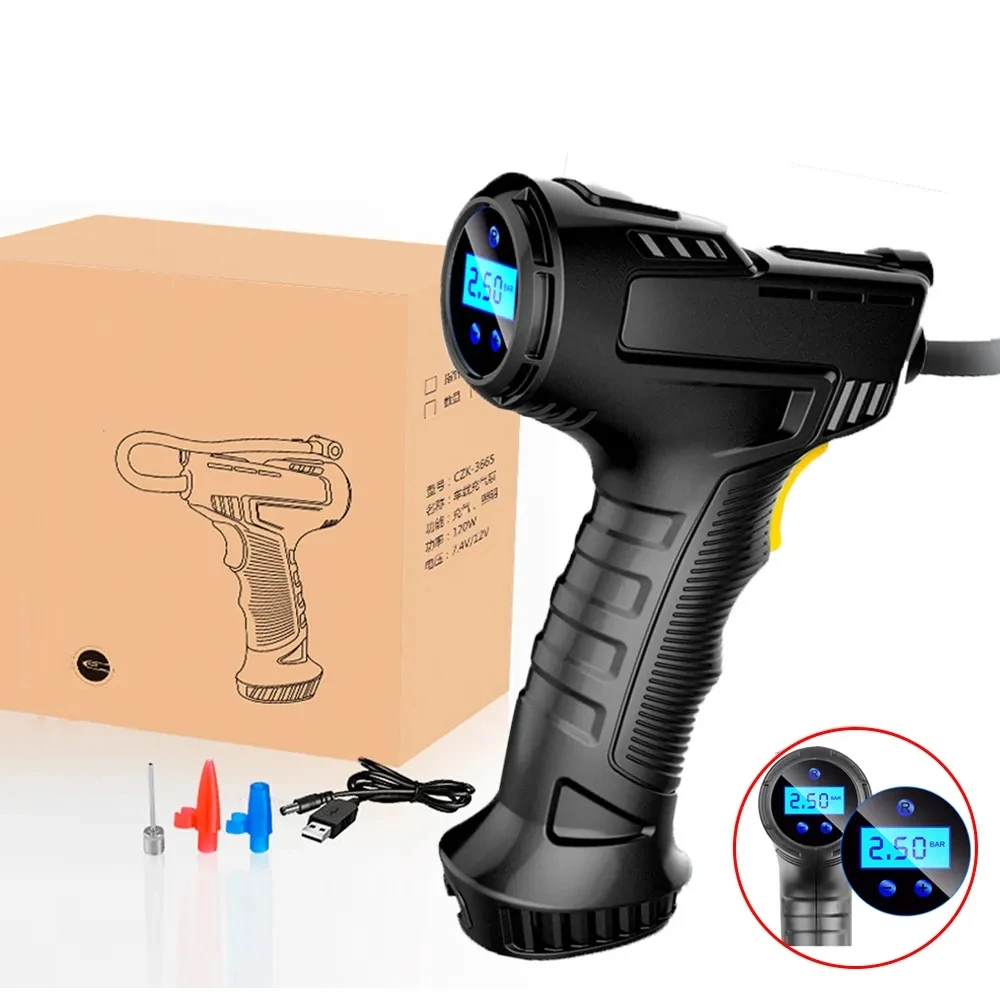 Easy to carry Handheld  Smart Digital Display 12V 150psi Portable Vicycle tire inflator For Car Bicycle Motorcycle