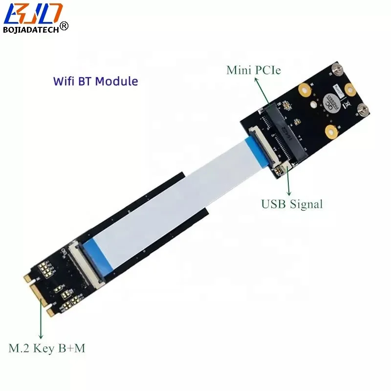 Оптовая продажа от фабрики беспроводной адаптер NGFF M.2 M2 B + M ключ к мини-PCI-E MPCIe карта беспроводного адаптера 30 см кабель FPC для модулей