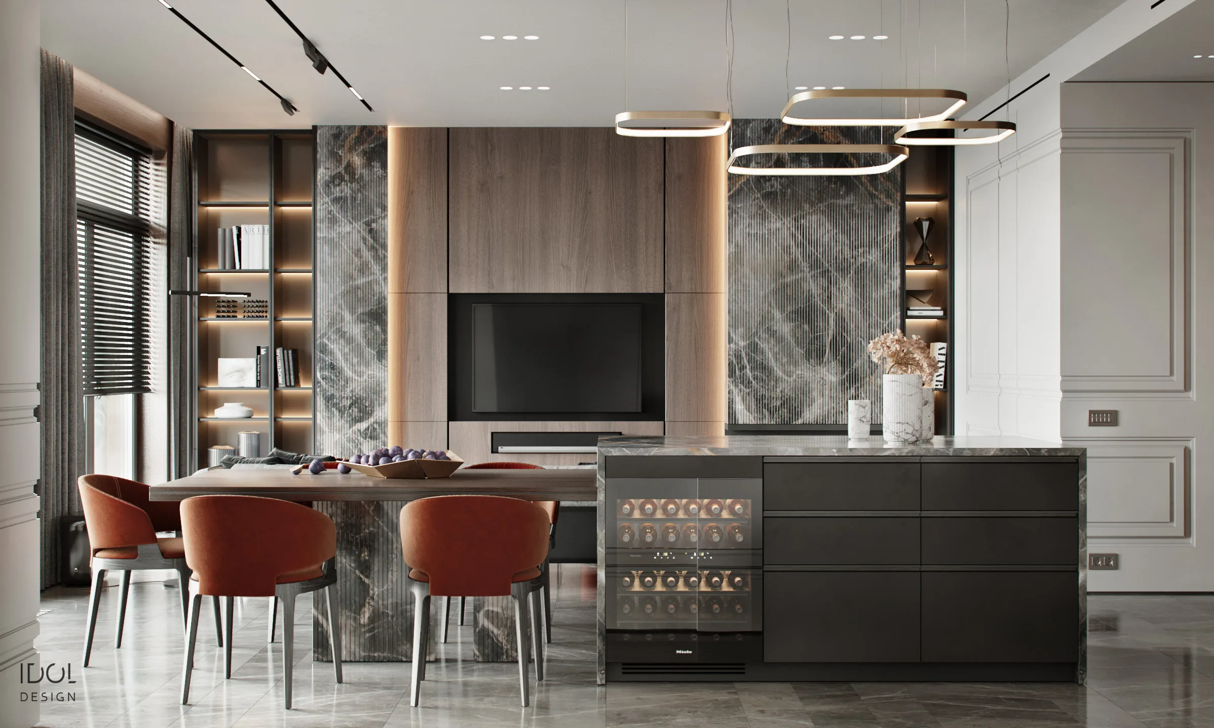 2024 New Model Modern Home Kitchen Bar Design Cabinets