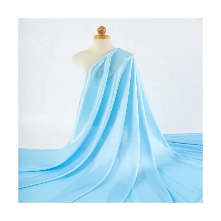 Glossy 100% Polyester Interlock Double Faced Fabric for Weddings Bags Outdoor Garments Dresses Sleepwear Accessories-for Girls