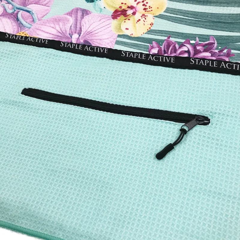 100% Cotton or Microfiber Cotton Sports Custom LOGO Cheap Magnetic Sports Towel Fitness Towel with Zipper Pocket
