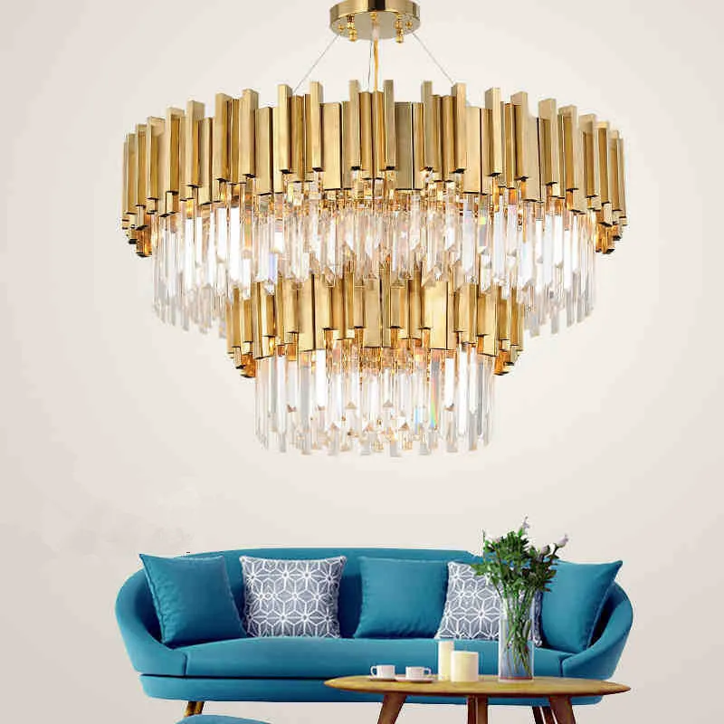 Hot Selling Luxury Modern Living Room Pendant Lighting Crystal Chandelier Modern Lamps Home Decor Pendant Lighting