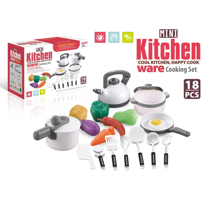 Amazon Горячая образовательная еда Ассортимент Набор Дети кухня ролевые игры игрушки играть приготовления набор с кастрюлями и сковородками посуда