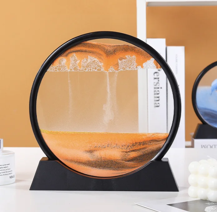 2022 Fashion Crafts Round Creative 3D Sand Painting Ornaments Home Decoration Accessories Moving Sand Art Picture