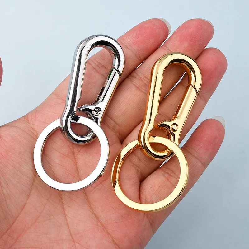 ANYUE Factory Carabiner Keychain Safety Snap Hook Metal Clip With Key Ring for bag pet accessories
